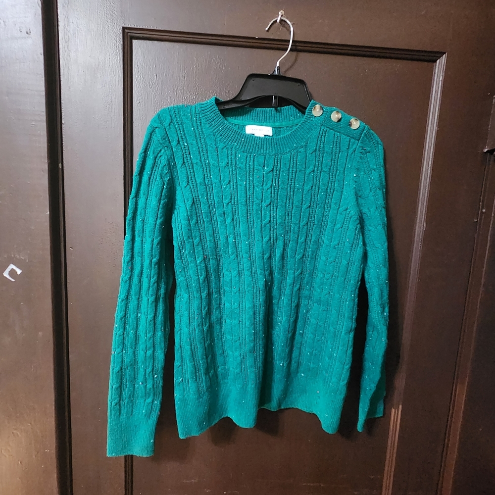 Charter Club Size PM Sweater Color Green